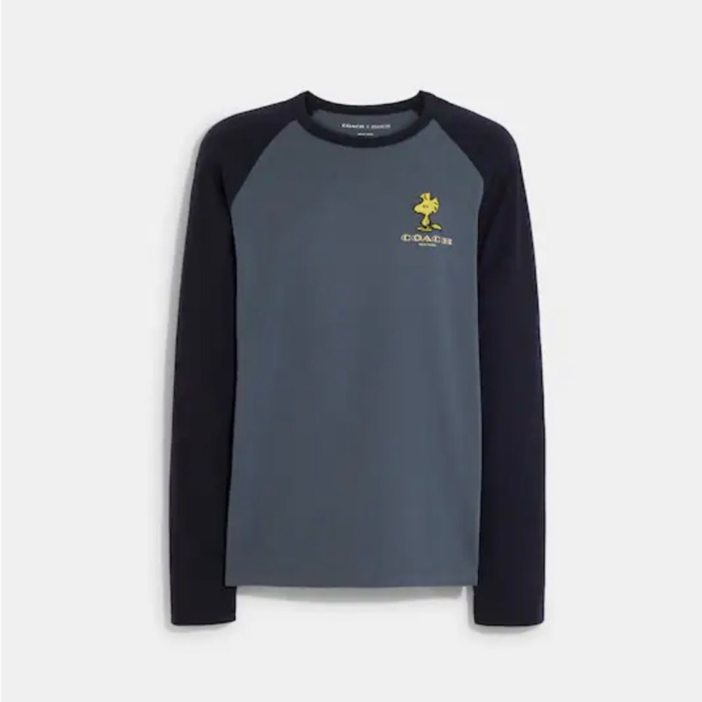 NWT Coach X Peanuts Raglan Long Sleeve Shirt Pick size XS MSRP $198